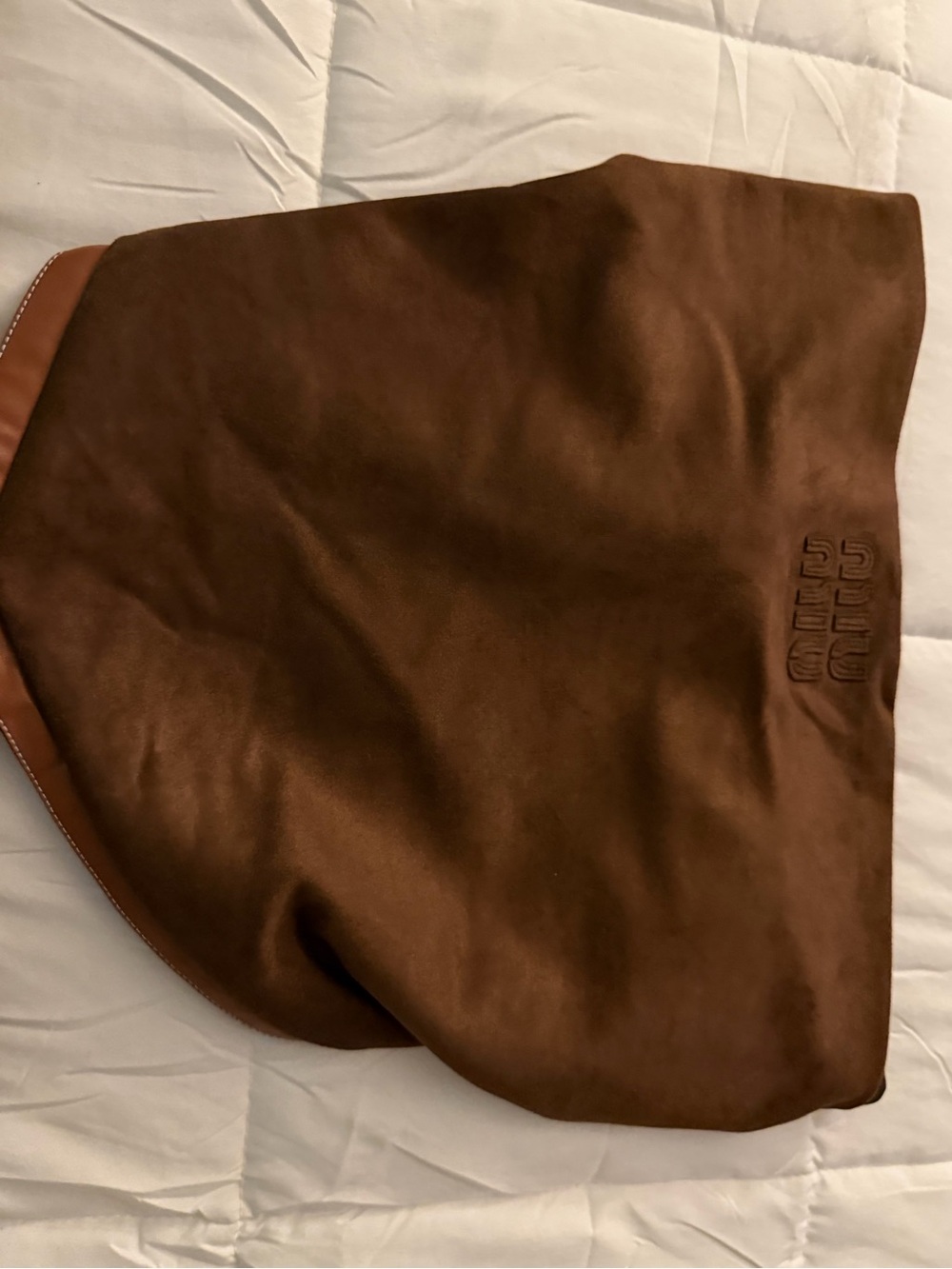 Miu Miu Brown Suede Mini Skirt Set with Contrast Trim - Picture 3 of 9